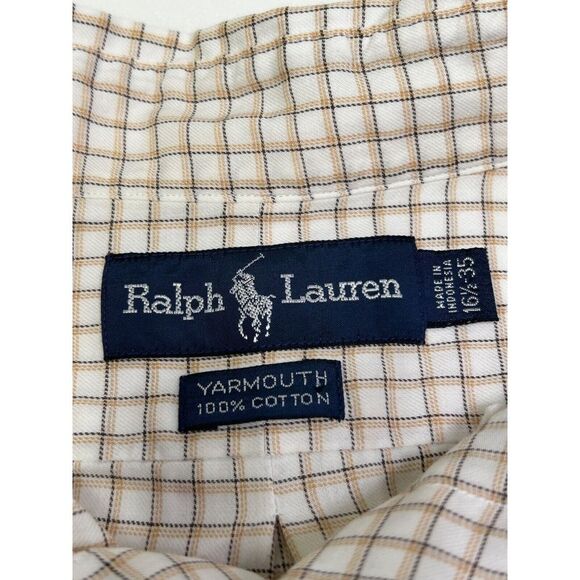 Ralph Lauren Yarmouth Tan/brown square box print size 16.5-35 - Picture 4 of 8